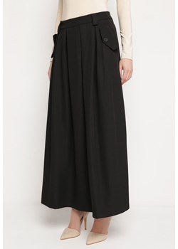 Czarna Spódnica Rozkloszowana z Szerokimi Kieszeniami Alkenda ze sklepu Born2be Odzież w kategorii Spódnice - zdjęcie 170701402