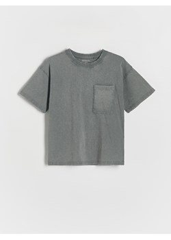 Reserved - T-shirt z efektem sprania - ciemnoszary ze sklepu Reserved w kategorii Bluzki dziewczęce - zdjęcie 170704763