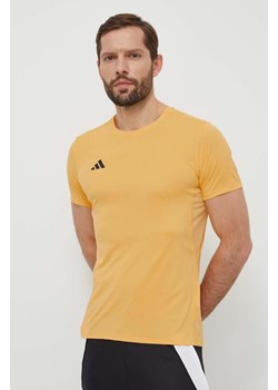 adidas Performance t-shirt do biegania Adizero kolor żółty gładki IR7126 ze sklepu ANSWEAR.com w kategorii T-shirty męskie - zdjęcie 170705754