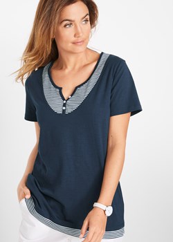 Shirt 2 w 1, krótki rękaw, z bawełny organicznej ze sklepu bonprix w kategorii Bluzki damskie - zdjęcie 170706203