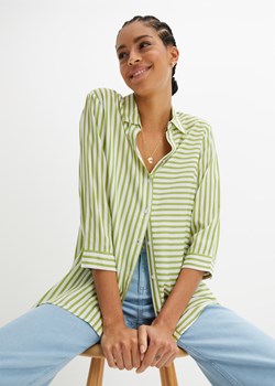 Bluzka koszulowa z asymetryczną linią dołu ze sklepu bonprix w kategorii Koszule damskie - zdjęcie 170707003