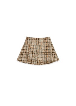 Cropp - Beżowa spódnica mini w kratę - beżowy ze sklepu Cropp w kategorii Spódnice - zdjęcie 170707464