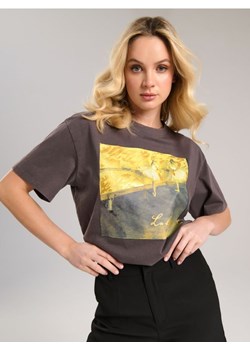 Sinsay - Koszulka z nadrukiem - szary ze sklepu Sinsay w kategorii Bluzki damskie - zdjęcie 170707503