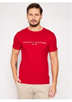 Tommy Hilfiger T-Shirt Logo MW0MW11797 Czerwony Regular Fit ze sklepu MODIVO w kategorii T-shirty męskie - zdjęcie 170712952