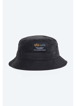 Alpha Industries kapelusz bawełniany VLC Cap kolor czarny bawełniany 116912.03-CZARNY ze sklepu ANSWEAR.com w kategorii Kapelusze męskie - zdjęcie 170713802