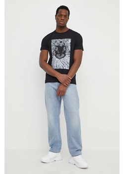 Joop! t-shirt bawełniany Deano męski kolor czarny z nadrukiem 3004242810017940 ze sklepu ANSWEAR.com w kategorii T-shirty męskie - zdjęcie 170714502