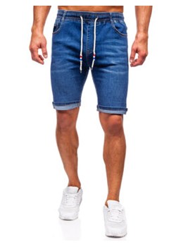 Granatowe krótkie spodenki jeansowe męskie Denley 9325 ze sklepu Denley w kategorii Spodenki męskie - zdjęcie 170715002