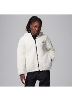 Kurtka dla dużych dzieci Jordan Jacquard Sherpa Jacket - Brązowy ze sklepu Nike poland w kategorii Kurtki dziewczęce - zdjęcie 170716700