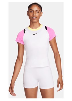 Damska koszulka z krótkim rękawem do tenisa Dri-FIT NikeCourt Advantage - Biel ze sklepu Nike poland w kategorii Bluzki damskie - zdjęcie 170716750