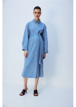 H & M - MAMA Dżinsowa szmizjerka Before & After - Niebieski ze sklepu H&M w kategorii Sukienki ciążowe - zdjęcie 170716940