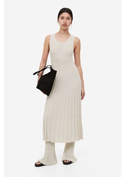 H & M - Sukienka z dzianiny w prążki - Brązowy ze sklepu H&M w kategorii Sukienki - zdjęcie 170717122