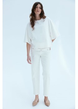 H & M - MAMA Straight Ankle Jeans - Biały ze sklepu H&M w kategorii Spodnie ciążowe - zdjęcie 170717242