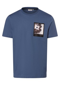 Calvin Klein Koszulka męska Mężczyźni Bawełna niebieski jednolity ze sklepu vangraaf w kategorii T-shirty męskie - zdjęcie 170719682