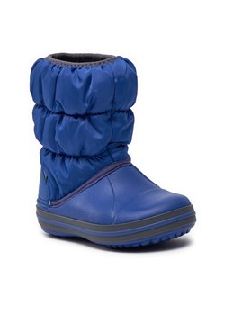 Śniegowce Crocs Winter Puff Boot Kids 14613 Cerulean Blue/Light Grey ze sklepu eobuwie.pl w kategorii Buty zimowe dziecięce - zdjęcie 170719981