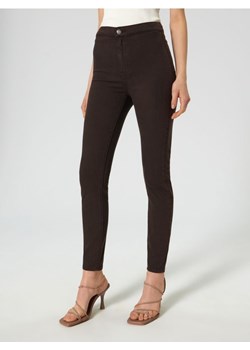 Sinsay - Jegginsy skinny high waist - dark grey jeans ze sklepu Sinsay w kategorii Spodnie damskie - zdjęcie 170721892