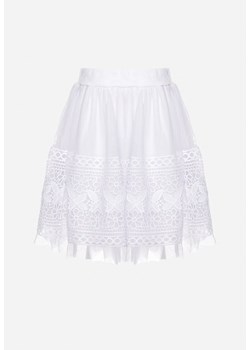 Biała Spódnica Ozdobiona Koronką o Rozkloszowanym Fasonie Persine ze sklepu Born2be Odzież w kategorii Spódnice dziewczęce - zdjęcie 170723020