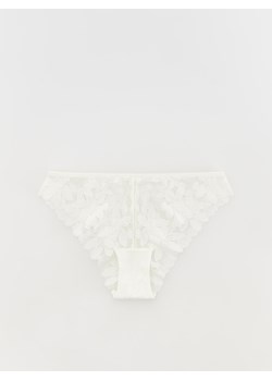 Reserved - Koronkowe majtki bikini - złamana biel ze sklepu Reserved w kategorii Majtki damskie - zdjęcie 170724853