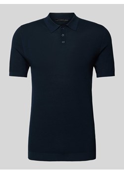 Koszulka polo o kroju slim fit z fakturowanym wzorem model ‘Triton’ ze sklepu Peek&Cloppenburg  w kategorii T-shirty męskie - zdjęcie 170726563