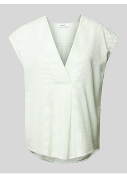 Bluzka ze wzorem w paski i dekoltem w serek ze sklepu Peek&Cloppenburg  w kategorii Bluzki damskie - zdjęcie 170726694