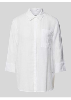Bluzka lniana z nakładaną kieszenią na piersi model ‘STYLE.VICKI’ ze sklepu Peek&Cloppenburg  w kategorii Koszule damskie - zdjęcie 170726853