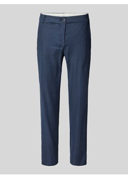 Spodnie z mieszanki lnu w jednolitym kolorze model ‘MARON’ ze sklepu Peek&Cloppenburg  w kategorii Spodnie damskie - zdjęcie 170726992