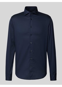 Koszula biznesowa o kroju slim fit z kołnierzykiem typu cutaway ze sklepu Peek&Cloppenburg  w kategorii Koszule męskie - zdjęcie 170727073