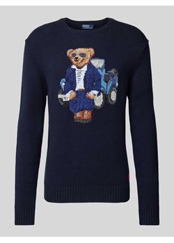 Sweter z dzianiny z wyhaftowanym motywem ze sklepu Peek&Cloppenburg  w kategorii Swetry męskie - zdjęcie 170727133
