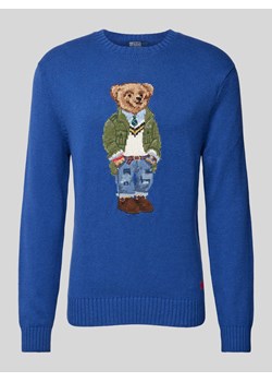 Sweter z dzianiny z wyhaftowanym motywem ze sklepu Peek&Cloppenburg  w kategorii Swetry męskie - zdjęcie 170727360