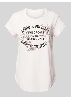 T-shirt z wyhaftowanym motywem model ‘WOOP’ ze sklepu Peek&Cloppenburg  w kategorii Bluzki damskie - zdjęcie 170727371