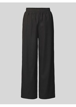 Spodnie lniane rozkloszowane z elastycznym pasem model ‘YASFLAXY’ ze sklepu Peek&Cloppenburg  w kategorii Spodnie damskie - zdjęcie 170727424