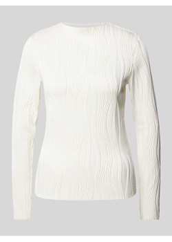 Bluzka z długim rękawem i fakturowanym wzorem model ‘NIRA’ ze sklepu Peek&Cloppenburg  w kategorii Bluzki damskie - zdjęcie 170727563
