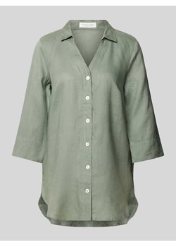 Bluzka z lnu z rękawem o dł. 3/4 ze sklepu Peek&Cloppenburg  w kategorii Koszule damskie - zdjęcie 170727581