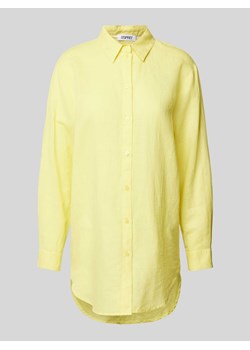 Bluzka lniana z listwą guzikową na całej długości ze sklepu Peek&Cloppenburg  w kategorii Koszule damskie - zdjęcie 170727663