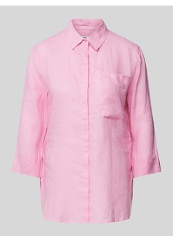 Bluzka lniana z nakładaną kieszenią na piersi model ‘STYLE.VICKI’ ze sklepu Peek&Cloppenburg  w kategorii Koszule damskie - zdjęcie 170727923