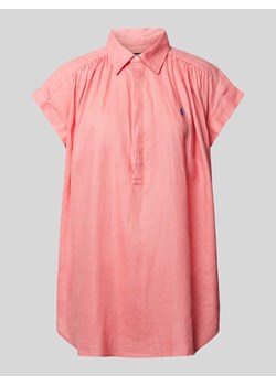 Bluzka lniana z krótkimi rękawami ze sklepu Peek&Cloppenburg  w kategorii Bluzki damskie - zdjęcie 170727942
