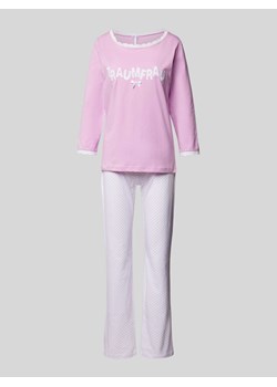 Piżama z wyhaftowanym napisem model ‘Traumfrau’ ze sklepu Peek&Cloppenburg  w kategorii Piżamy damskie - zdjęcie 170727960