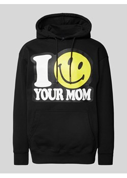 Bluza z kapturem i wyhaftowanym logo model ‘SMILEY YOUR MOM’ ze sklepu Peek&Cloppenburg  w kategorii Bluzy męskie - zdjęcie 170727961