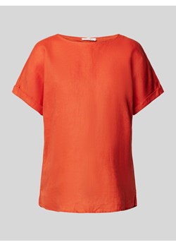 Bluzka z lnu z okrągłym dekoltem ze sklepu Peek&Cloppenburg  w kategorii Bluzki damskie - zdjęcie 170728180