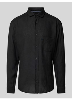 Koszula casualowa z lnu w jednolitym kolorze ze sklepu Peek&Cloppenburg  w kategorii Koszule męskie - zdjęcie 170728222