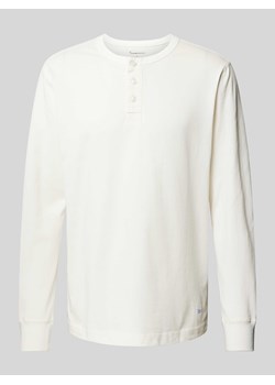 Bluzka z długim rękawem o kroju regular fit z krótką listwą guzikową ze sklepu Peek&Cloppenburg  w kategorii T-shirty męskie - zdjęcie 170728564
