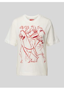 T-shirt z nadrukowanym motywem ze sklepu Peek&Cloppenburg  w kategorii Bluzki damskie - zdjęcie 170728813