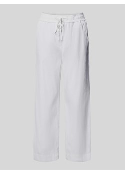 Spodnie materiałowe z mieszanki lnu z elastycznym pasem ze sklepu Peek&Cloppenburg  w kategorii Spodnie damskie - zdjęcie 170729383