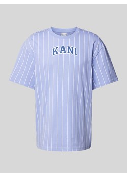 T-shirt ze wzorem w cienkie prążki ze sklepu Peek&Cloppenburg  w kategorii T-shirty męskie - zdjęcie 170729542