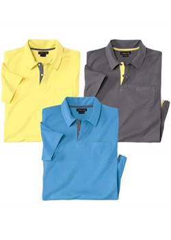 Zestaw 3 koszulek polo Outdoor ze sklepu Atlas For Men w kategorii T-shirty męskie - zdjęcie 170730173