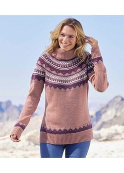 Trykotowy sweter golf z żakardowymi wzorami ze sklepu Atlas For Men w kategorii Swetry damskie - zdjęcie 170730193