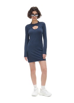 Cropp - Granatowa sukienka z wycięciem - granatowy ze sklepu Cropp w kategorii Sukienki - zdjęcie 170731302