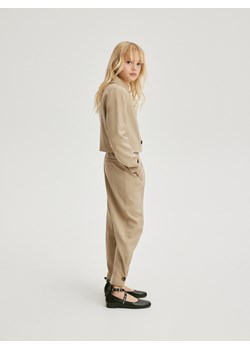 Reserved - Eleganckie spodnie - beżowy ze sklepu Reserved w kategorii Spodnie dziewczęce - zdjęcie 170731451