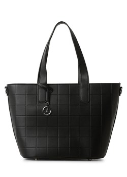 L.Credi Torebka damska - Moena Kobiety Sztuczne włókno czarny jednolity ze sklepu vangraaf w kategorii Torby Shopper bag - zdjęcie 170731530