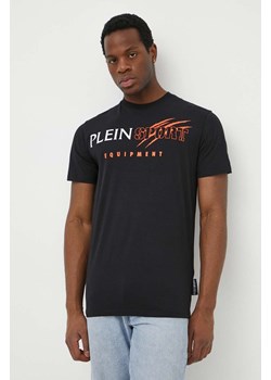 PLEIN SPORT t-shirt bawełniany męski kolor czarny z nadrukiem ze sklepu ANSWEAR.com w kategorii T-shirty męskie - zdjęcie 170734194
