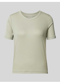 T-shirt z prążkowaniem model ‘GENEVRAA’ ze sklepu Peek&Cloppenburg  w kategorii Bluzki damskie - zdjęcie 170737100